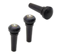3 Pcs Ebony Violin End Peg for Violin Players Black | DIY Your Violin, Easy to Install, Stable Characteristics, Concise Classic Design, Elegant and Beautiful