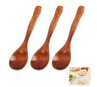 3 PCS Eco-Friendly Kitchen Utensils, Premium Natural Wooden Spoons Set, Small Wooden Spoon, for Cooking, Baking, and Serving, Versatile Wooden Tea, Honey, and Condiment Spoons