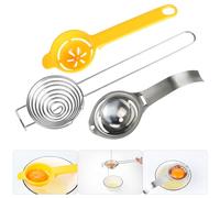 3 PCS Egg Separator Reusable Egg Yolk White Separator Handle Easy to Clean