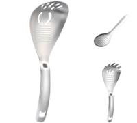 3 Pcs Egg Yolk Separator and Multifunctional Spoon Set, 304 Stainless Steel Cooking Spoon with Ginger Grater, Bottle Opener, Spaghetti Server for Kitchen Food Prep, Straining and Mashing