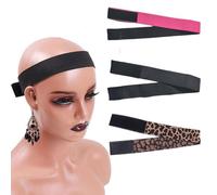 3 Pcs Elastic Wig Bands Adjustable Wig Melting Bands with Velcro Front Laying Strap Wrap to Lay Hairline Edges Belt for Grip Keeping Wigs