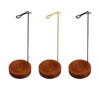 3 Pcs Elegant Wooden Upside Down Incense Holders - Incense Burner with Ash Catcher for Home Decoration and Relaxation - Modern Design with Metal Support - for Yoga Spa Madiation