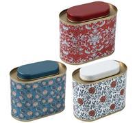 3 Pcs Empty Tea Tins for Loose Tea, Metal Sealed Jar Tea Canister Small Tin Cans Loose Tea Storage Kitchen Canisters, Coffee, Candy, Herbs Canister