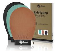3 PCS Exfoliating Glove and Mitts, Removes Dead Skin and Fake Tan with Kessa Body Scrub Glove Set for Deep Body Cleansing and Hamam Use.