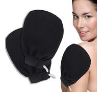 3 PCS Exfoliating Gloves, Body Scrub Glove,Exfoliation Scrubbing Mitt, Black Deep Body Exfoliating Glove,Bath Exfoliating Shower Gloves, for Shower Spa Massage Body Scrubbing, for Women and Men