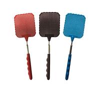 3 Pcs Extendable Fly Swatter, Manual Swat Pest Control Fly Swatter with Adjustable Stainless Steel Telescopic Handle, Retractable Fly Swatters for Indoor Outdoor Mosquito Wasp Bug Insect