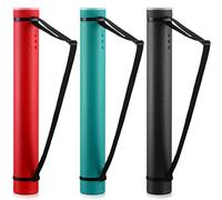 3 Pcs Extendable Poster Tubes Plastic Poster Document Storage Tube with Carrying Strap 24-40 Inch Expanding Blueprint Holder Telescoping Tube with Cap Waterproof Art Poster Tubes (Black, Green, Red)