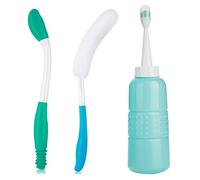 3 Pcs Extended Comfort Kit Long Handle Butt Wiper Shower Brush Portable Bidet Body Brush and Toilet Aids for Disabled Elderly Pregnant Physically Challenged