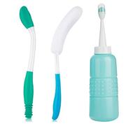 3 Pcs Extended Comfort Kit Long Handle Butt Wiper Shower Brush Travel Bidet Toilet Aid Set Elderly Assistance Butt Cleaner Body Brush for Disabled Elderly Pregnant