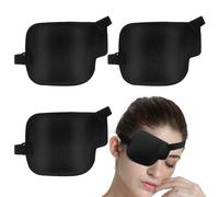 3 Pcs Eye Patches for Adults and Kids, 3D Adjustable Eyepatch for Left or Right Eye, Medical Eyepatch for Lazy Eye Amblyopia Strabismus or After Surgery, Pirate Costume (Color:Right Eye)