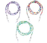 3 pcs Eyeglasses Chain, Glasses Chain Bead Glasses Strap Anti-slip Spectacle Chain Glasses Cord Sunglasses Strap Lanyard Eyewear Strap for Women Sports