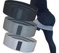 3 Pcs Fabric Resistance Bands Women, Glute Bands Female for Booty, Bands for Squat Exercise, Elastic Resistant Bands as Weight Loss Workout Equipment, Gym Fitness Accessories for Legs Butt Bum