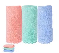 3 Pcs Face Cloths,30*30cm Flannel Face Cloth,Reusable Soft And Absorbent Wash Flannels,Gentle On Delicate Skin for Hands And Squares Wash Cloths Body for Women,Bath Towels Quick Dry for Adults