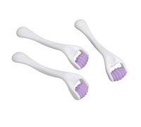 3 Pcs Face Muscle Massage Roller Facial Roller Massager for Beauty Eye Mask, Silicone Face Massage Roller Facial Massage Roller for Eyes, Bathing Accessories (Purple)