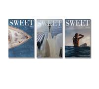 3 PCS Fashion Sweet Ocean Posters Fashion Poster Sweet Ocean Posters Sweet Ocean Fashion Posters Poster Wall Art Canvas Posters Room Decorative Aesthetic Poster Print Decor Posters 16x24inch(40x60cm)