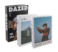 3 PCS Fashionable Faux Books, Decorative Faux Books Set, Foldable Display Fake Books, Hardcover Stacked Modern Fake Books, for Sophisticated Home & Office Decor