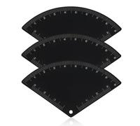 3 Pcs Fast Drawing Eyebrow Design Rulers, Makeup Drawing Guide Ruler Microblading for Perfect Eyebrow Design Brow Shaping Template Reusable Tattoo Supplies (Type C)