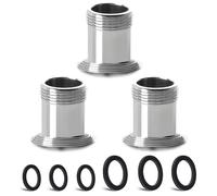 3 pcs Faucet Adapter Kit, CNYMANY Heighten Male M22mm to Male M16mm-H Fine Thread Kitchen Aerator Adapter Set Sink Faucet Adapter Connecting Garden Hose Water Filter Standard Hose via Diverter