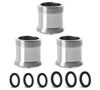 3 pcs Faucet Adapter Kit, CNYMANY Heighten Male M22mm to Male M20mm Fine Thread Kitchen Aerator Adapter Set Sink Faucet Adapter Connecting Garden Hose Water Filter Standard Hose via Diverter