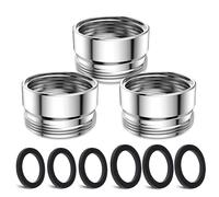 3 pcs Faucet Adapter Kit, CNYMANY Male M22mm to Female M20mm Coarse Thread Kitchen Aerator Adapter Set Sink Faucet Adapter Connecting Garden Hose Water Filter Standard Hose via Diverter