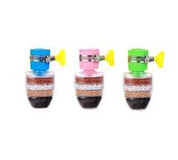 3 Pcs Faucet Tap Water Filter Six-Layer Anti-Splash Shower Universal Removable Activated Carbon Kitchen Water Saver Household Universal Extension Shower Tap Filter