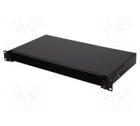 3 pcs : FB0001B - Connector: fiber optic, patch panel, RACK, black, 19', Height: