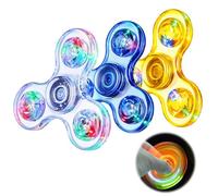 3 Pcs Fidget Toys for Kids, Glow Set for Kids for Party Supplies Toys Decrease Decompression Graduation Gifts (3pcs (transparent + blue + yellow))