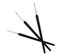 3 Pcs Fine Detail Nail Art Brush Set, Thin Nail Art Brushes Pen Miniature Nail Detail Brushes Design Painting Brushes DIY Nail Art Drawing for Short Strokes, Details, Blending, Elongated Lines