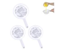 3 PCS Fine Mesh Sieves, Small Sieves for Cooking, Easy-Clean Sieve and Strainers Durable with Hanging Hole, Ideal for Filtering Soy Milk Juice Coffee Rice Milk(100、200、400 Mesh)