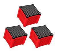 3 Pcs Fish Tank Filter Media Boxes with Activated Carbon Aquarium Purification Cubes, 4.5 x 4.5 x 4.3 in Case, Supports Stable Aquatic Ecosystems in Freshwater and Saltwater Tanks