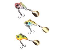 3 Pcs Fishing Lures - Tail Spinners Metal Shad Lure Blade Baits for Bass Long Cast Bait Trout Pike Sea bass Pout Freshwater Saltwater