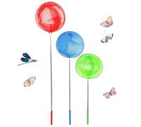 3 Pcs Fishing Nets for Kids, Kids Fishing Net, Outdoor Early Education Tools, 3 Colours Mesh Nets for Catching Crabbing Bugs Insects Bugs Playing Outdoor Crabbing