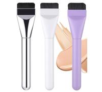 3 Pcs Flat Foundation Brush, Spatula Brush Makeup Face Mask, for Applicator Cream Powder Concealer Blush Beauty