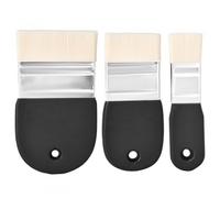 3 pcs Flat Paddle Paint Brush Set, Large Wide Paint Brush S/M/L, Nylon Painting Brushes for Acrylic, Oil, Varnishes and Watercolor, Brushes for Painter, Students and Artist