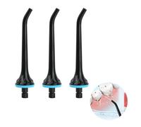 3 PCS Flosser Replacement Tips for Hangsun Nicwell Waterpik COSLUS Mospro Zerhun Water Flosser, Oral Irrigator Jet Tip Nozzel, Tips for Effective Oral Care, Black
