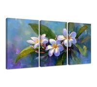 3 Pcs Flower DIY Diamond Art, Blue Triptych Diamond Painting Kits for Adult Kids, 20x26in Full Round Drill Rhinestone Mosaic Embroidery Cross Stitch Crafts Living Room Wall Decor Gifts 2S-825