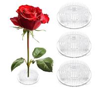 3 Pcs Flower Frogs with Suction Base and Clear Plastic Pin Round Flower Arrangement Holder for Arrangements Vase Transparent Floral Pin Frog for Ikebana, Weddings Home Decor