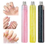 3 PCS Flower Nail Art Tool, Flower Dotting Tool for Nails, 1.8mm Fine Tip Rhinestone Pickers DIY Nail Art for Beginner Enthusiast