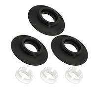 3 PCS Flush Valve Seal Compatible with Ideal Standard Toilet Cistern, Ancable Replacement Flush Valve Seal & Clip Replace of SV01967 (Black)