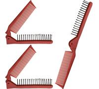 3 Pcs Foldable Hair Combs for Women, 2 in 1 Wooden Folding Hair Brush Travel Kids Curly Hair Products Pocket Hair Massage Comb Portable Compact for Women Girls Travel Sports