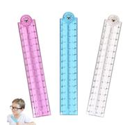 3 Pcs Foldable Ruler, 15cm Folding Ruler, Clear Plastic Ruler, Repeatable And Durable, For School Mathematics Daily Learning Geometry Office