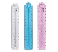3 Pcs Folding Ruler 30cm,Foldable Ruler 15cm,Transparent Straight Rulers,Shatterproof Plastic Geometric Rulers,Ideal For School Children Kids Office(Pink Blue Transparent)