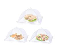 3 Pcs Food Covers Mesh Nets Tents Foldable Umbrella Pop Up, Food Net Cover, 12 Inch Food Storage Protector Collapsible Domes for Fruit Dish Picnic Outside Fly Mosquitoes Bugs