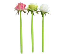 3 Pcs for Creative Gel Pen Vividly Realistic Rose Flower Refillable Gel 0.5mm for Children Stude for Signing Writing Girls Adults