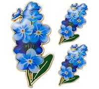 3 PCS Forget Me Not Pin Badge, Forget Me Not Gifts, Flower Brooch Pin, Memorabilia Decorations Brooches Gifts for Christmas, Birthday, Mother's Day, Valentine's Day, Wedding Anniversary Days
