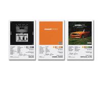 3 PCS Frank Ocean Music Album Cover Wall Art Canvas - Nostalgia, Ultra Fran Poster Room Decorative Aesthetic Print Decor 08x12inch