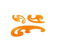 3 Pcs French Curve Ruler Set, Clouds-Shaped Technical Drawing Stencil Templates Measuring Tool for Engineering Drafting Sewing