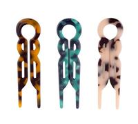 3 Pcs French Hair Pin U-Shaped 9cm Lightweight, Elegant Acetate Hair Pins for Women, Durable Hair Styling Accessories for Buns, Secure Hold for Fine Thick Long Hair
