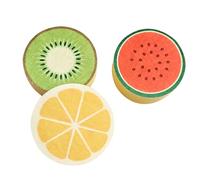 3 Pcs Fruit Pattern Washing Up Sponge, Kitchen Scrub For Dishes, Scrubbing & Daily Cleaning, Colorful Cleansing Tool For Home Use (Vibrant Design)