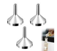3 Pcs Funnels for Filling Bottles or Containers Silver Aluminium Small Funnel Set